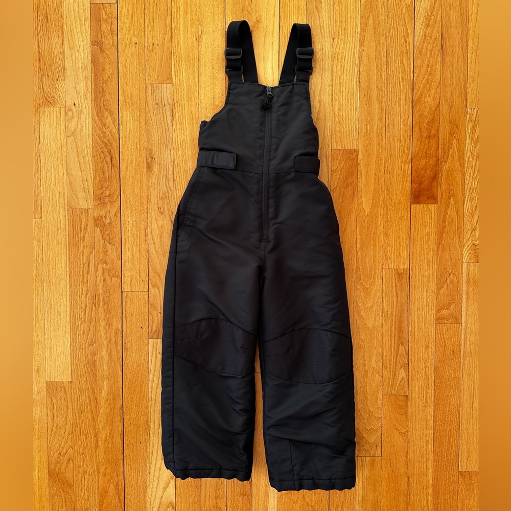 Swiss Tech One Piece Bib Snowsuit Black Unisex Size XS 4-5Y